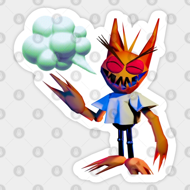 Puff Cloud Rodney Sticker by GloomyGonza